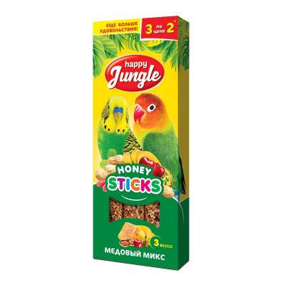 Happy Jungle Sticks for birds, 3 flavors, 3 sticks Wholesale Healthy And Delicious Supplement