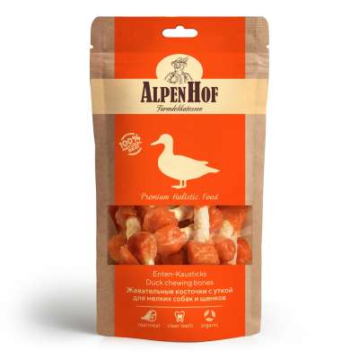 AlpenHof Duck chewing bones for puppies/small dogs 50 g. Meat And Animal Products